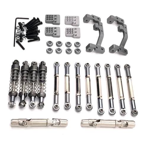 IJOSADON C14 C24 1/16 RC Auto Metall Upgrade Teile kompatibel mit Feiyu FY003-5A einschließlich Spurstangen Antriebswellen und Stoßdämpfer(Titanium) von IJOSADON