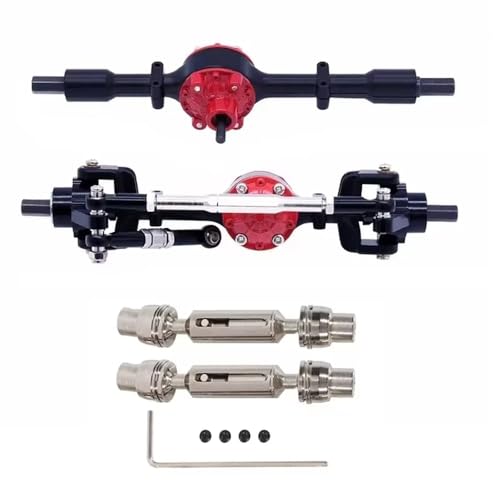 IJOSADON C14 C24 C34 C44 C54 B14 B24 Vorder- und Hinterachs-Antriebswellen-Set aus Metall, kompatibel mit 1/16 RC-Autos, Upgrade-Teile-Zubehör(Black A) von IJOSADON