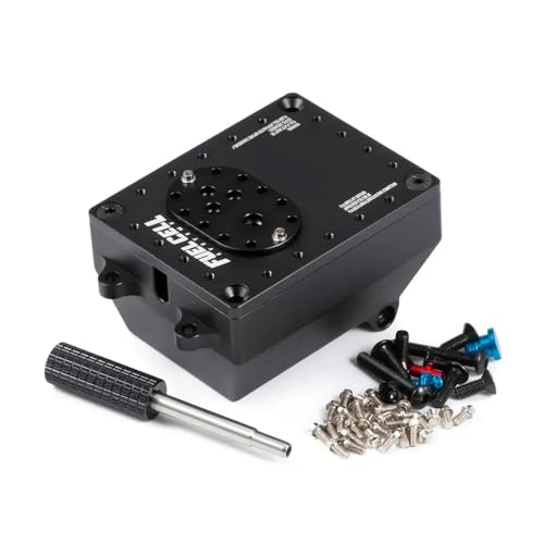 IJOSADON CNC Aluminium Fuel Cell Receiver Box Kompatibel mit 1/10 Crawler und 1,9UTB Trail Buggy kompatibel mit RC -LKWs(Black) von IJOSADON