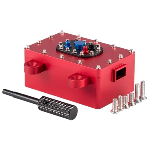 IJOSADON CNC bearbeitetes Aluminium 1:10 Taststoff-Funkfunk-Empfängerbox im Maßstab mit Trail Finder II Gelande II Pro VS4-10 TRX6-Modelle(Red) von IJOSADON