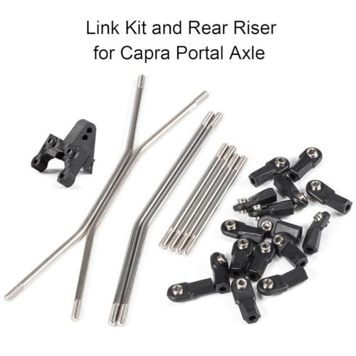IJOSADON Carbon -Chassis -Kit mit Link -Kit und Portalachse kompatible ESC -Servoplatte Kompatibel mit die RC -Leistung(Links and Rear Riser) von IJOSADON