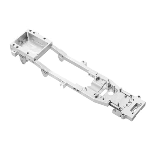 IJOSADON D12 CNC Metall Chassis Rahmen Träger Kompatibel mit D12 1/10 RC Drift Auto Upgrade Teile Und Zubehör(Silver) von IJOSADON