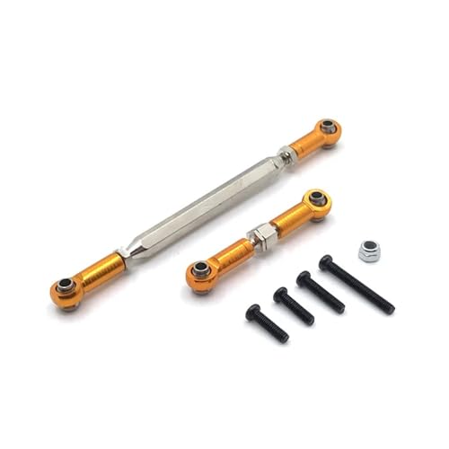 IJOSADON Einstellbare Metall Lenkgestänge Servo Link Zugstange Kompatibel mit RC Crawler im Maßstab 1:12, kompatibel mit MN D99 MN-90 FJ-45 Modellen(Yellow) von FYUtWh