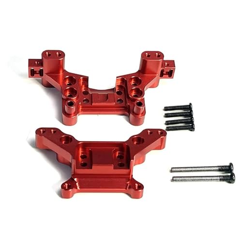 IJOSADON Fernbedienungsauto-Metallstoßdämpferhalterungen Kompatibel mit vorne und hinten, kompatibel mit verschiedenen H16-Modellen 16207 16208 16209 16210(RED) von IJOSADON