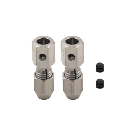 IJOSADON Flexible Edelstahlkupplung Kompatibel mit RC-Bootsmotorwelle, kompatibel mit 3,17 mm, 4 mm, 5 mm, 6 mm Elektromodellen(6-4MM 2PCS) von IJOSADON