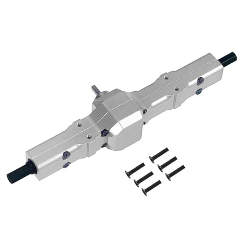 IJOSADON Henglong Feiyu D12 Militärfahrzeug Fernbedienung Auto Metall Upgrade Modifikation Hinterachse Kompatible Teile(Silver) von IJOSADON