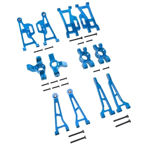 IJOSADON Hyper Go 1/14 14210-09 H14BM Metall Lenkbecher Aufhängungsarme Hinterradnaben Kompatible Upgrade-Teile Kompatibel mit RC-Cars(Blue) von IJOSADON