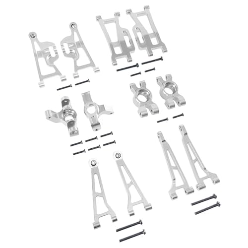 IJOSADON Hyper Go 1/14 14210-09 H14BM Metall Lenkbecher Aufhängungsarme Hinterradnaben Kompatible Upgrade-Teile Kompatibel mit RC-Cars(Silver) von IJOSADON