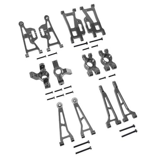 IJOSADON Hyper Go 1/14 14210-09 H14BM Metall Lenkbecher Aufhängungsarme Hinterradnaben Kompatible Upgrade-Teile Kompatibel mit RC-Cars(Titanium) von IJOSADON