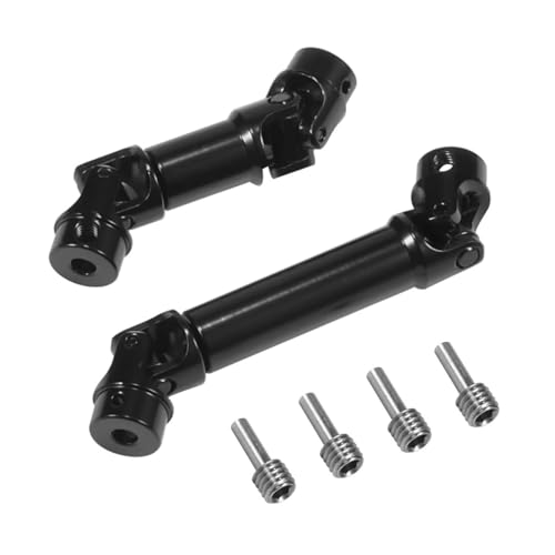 IJOSADON Interne Spline-Antriebswelle aus Edelstahl, 39–45 mm, 54,5 mm–62 mm, 2 Stück, kompatibel mit Upgrade-Komponenten Kompatibel mit RC-Crawler-Autos im Maßstab 1:18(Black 2PC) von IJOSADON