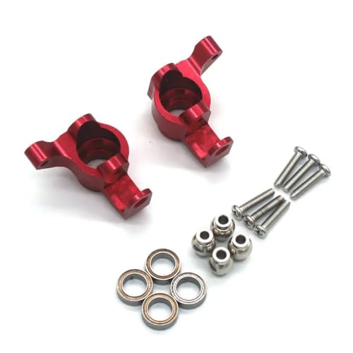 IJOSADON Kompatibel mit 16101 16102 16103 16104 16106 16201 RC 1/16 Metall-Upgrade-Teile Lenkbecher Kompatibel mit ferngesteuerte Autos(RED) von IJOSADON