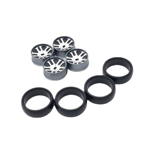 IJOSADON Kompatibel mit 25-mm-Drifträdern Kompatibel mit RC-Autos im Maßstab 1:28, einschließlich der Modelle K969 K979 K989 K999 P929 P939 Iw04m -Q Mimi-Z(Dark Grey) von IJOSADON