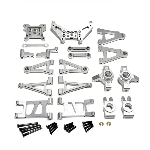 IJOSADON Kompatible Metall Lenkung Lenkung Block Hinten Naben Upgrade Teile Kompatibel mit Hyper Go 1/14 RC 14301 14302 Auto Zubehör(Silver) von IJOSADON