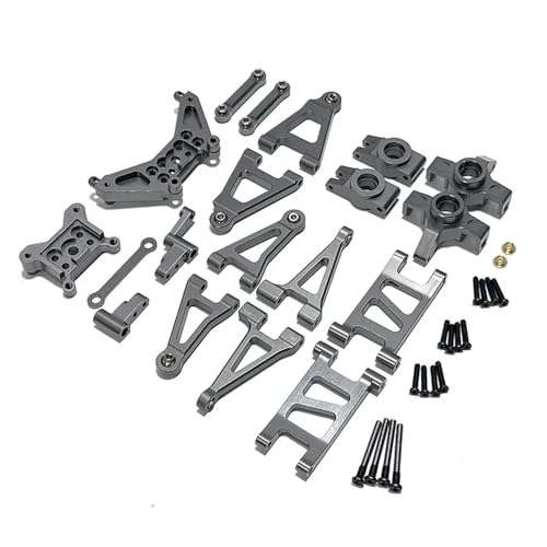 IJOSADON Kompatible Metall Lenkung Lenkung Block Hinten Naben Upgrade Teile Kompatibel mit Hyper Go 1/14 RC 14301 14302 Auto Zubehör(Titanium) von IJOSADON