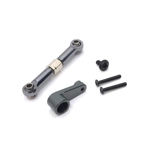 IJOSADON Kompatibler Metall-Lenkhebel und -Arm Kompatibel mit RC-Car-Modelle 144010 144001 144002 124017 124016 124018 124019(Dark Grey) von IJOSADON