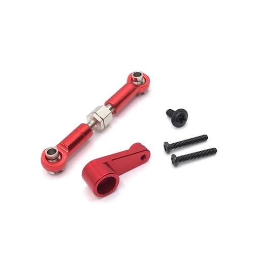 IJOSADON Kompatibler Metall-Lenkhebel und -Arm Kompatibel mit RC-Car-Modelle 144010 144001 144002 124017 124016 124018 124019(RED) von IJOSADON