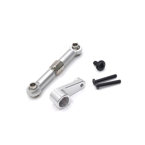 IJOSADON Kompatibler Metall-Lenkhebel und -Arm Kompatibel mit RC-Car-Modelle 144010 144001 144002 124017 124016 124018 124019(White) von IJOSADON