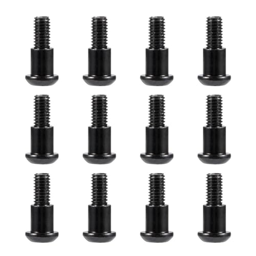 IJOSADON M3x4x10mm Sechskant-Kingpin-Schulterschrauben Kompatibel mit 1/10 RC-Autos, kompatibel mit CJ-7 AR44 AR45 F9 Achse VS4-10 F10 und ähnlichen Modellen(12PCS Black) von FYUtWh