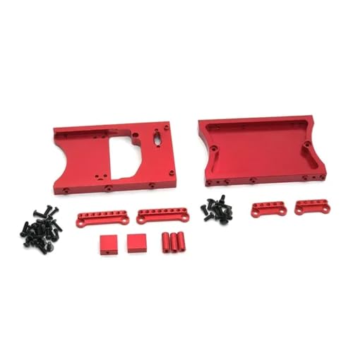 IJOSADON MN D91 D96 MN98 99S Kompatible Metall-Upgrade-Teile Kompatibel mit ferngesteuertes Fahrzeug-Lenkgetriebe, Kabinen-Heckbalken(RED) von IJOSADON