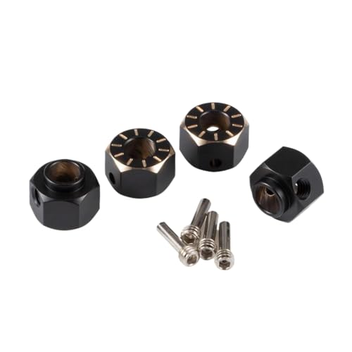 IJOSADON Maximale Bodenfreiheit Messing Caster Blocks Portal Drive Gehäuseverbindungen Kompatibel mit RC 1/10 Offroad-Fahrzeugachse Gewichte(8mm Hex Adapter) von IJOSADON