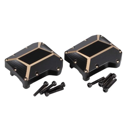 IJOSADON Maximale Bodenfreiheit Messing Caster Blocks Portal Drive Gehäuseverbindungen Kompatibel mit RC 1/10 Offroad-Fahrzeugachse Gewichte(Diff Cover 2pcs) von IJOSADON