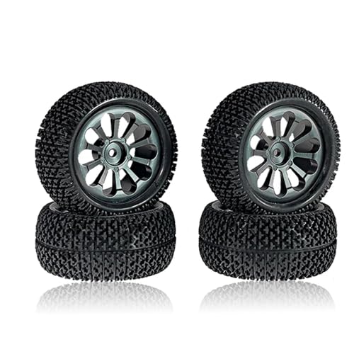 IJOSADON Metall Radnabe Räder Upgrade Teile Zubehör Kompatibel mit 1/8 1/16 RC Autos kompatibel mit Hyper Go 16207 H16PL 1/14 1/12(Titanium) von IJOSADON