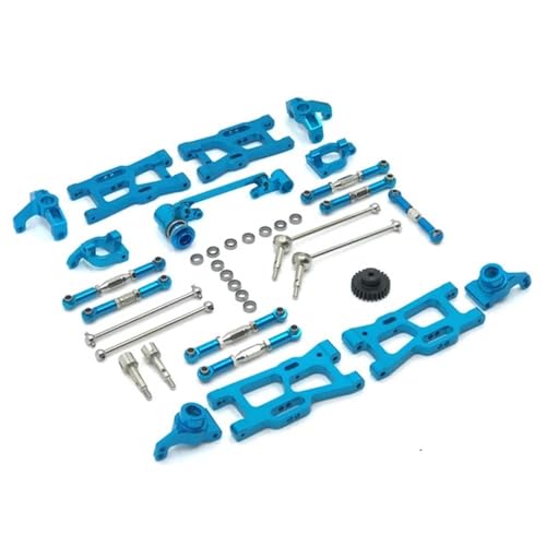 IJOSADON Metall-Schwingen-Lenkschalenlager, 12 Stück, kompatibel mit verschiedenen RC-Car-Modellen, einschließlich 144010, 144001, 144002, 124016, 124017, 124018, 124019(Blue) von IJOSADON
