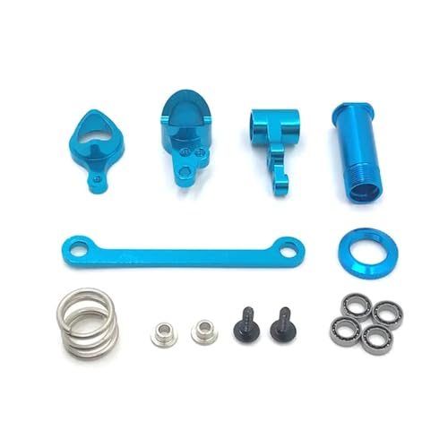 IJOSADON Metall Upgrade Lager Lenkung Baugruppe 4x7x2 Kompatibel mit 144010 144001 144002 124016 124017 124018 124019 RC Auto Teile(Blue) von IJOSADON