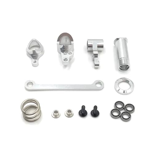 IJOSADON Metall Upgrade Lager Lenkung Baugruppe 4x7x2 Kompatibel mit 144010 144001 144002 124016 124017 124018 124019 RC Auto Teile(White) von IJOSADON