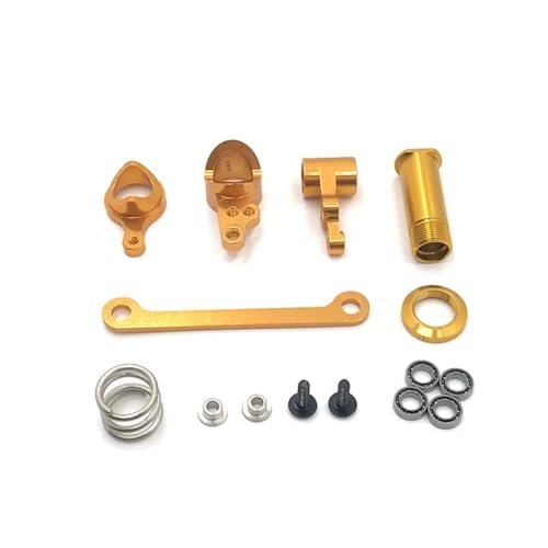 IJOSADON Metall Upgrade Lager Lenkung Baugruppe 4x7x2 Kompatibel mit 144010 144001 144002 124016 124017 124018 124019 RC Auto Teile(Yellow) von IJOSADON
