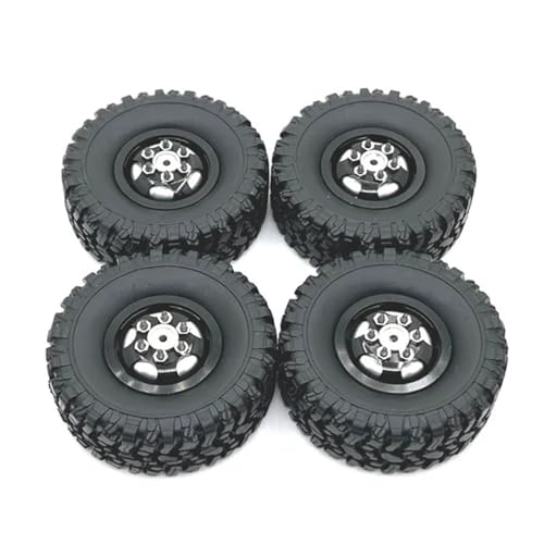 IJOSADON Metall-Upgrade-Radnabenreifen, kompatibel mit 1/12 MN82 LC79 MN78 RC-Autoteilen(Black) von IJOSADON