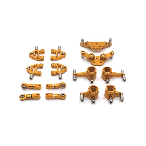 IJOSADON Metall-Upgrade-Schwingen-Lenkbecher-Stoßdämpferhalterung Kompatibel mit RC-Autos im Maßstab 1:28, kompatibel mit 284131 K969 K979 K989 K999 P929 P939 Teilen(Yellow) von IJOSADON