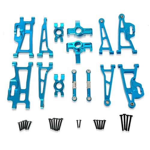 IJOSADON Metall Upgrade Teile Set Kompatibel mit RC Auto Kompatibel Mit Hyper Go MJX1 14209 14210 H14BM Fernbedienung Auto Zubehör(Blue) von IJOSADON