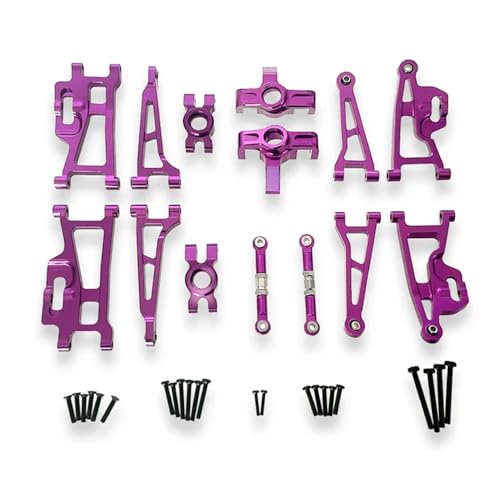 IJOSADON Metall Upgrade Teile Set Kompatibel mit RC Auto Kompatibel Mit Hyper Go MJX1 14209 14210 H14BM Fernbedienung Auto Zubehör(Purple) von IJOSADON