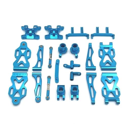 IJOSADON Metall-Upgrade-Teile-Set Kompatibel mit Vorder- und Hinterarm-Lenkschale, kompatibel mit 16101 16102 16106 16201 Q130A Q130B Q141 Q117 1/16 RC-Automodelle(Blue) von FYUtWh