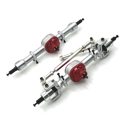 IJOSADON Metall-Upgrade Vorder- und Hinterachsbaugruppe Kompatibel mit MN-Modell 1/12 MN82 LC79 MN78 kompatible RC-Autoteile(Silver) von IJOSADON