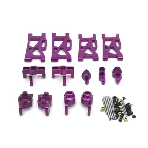 IJOSADON RC-Car-Metall-Upgrade-Teile kompatibel mit den Modellen 144010 144001 02 124017 16 18 124019(Purple SIX-Piece) von FYUtWh