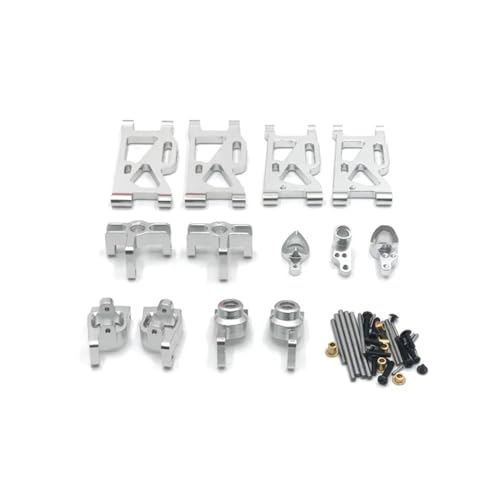 IJOSADON RC-Car-Metall-Upgrade-Teile kompatibel mit den Modellen 144010 144001 02 124017 16 18 124019(Silver SIX-Piece Set) von FYUtWh