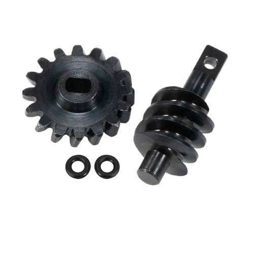 IJOSADON Schneckenradsatz aus gehärtetem Stahl 12T 13T 14T 16T kompatibel mit 1/24 RC Crawler und SCX24 Differentialachsen-Upgrade-Teilen(Stock Gears 16T) von IJOSADON