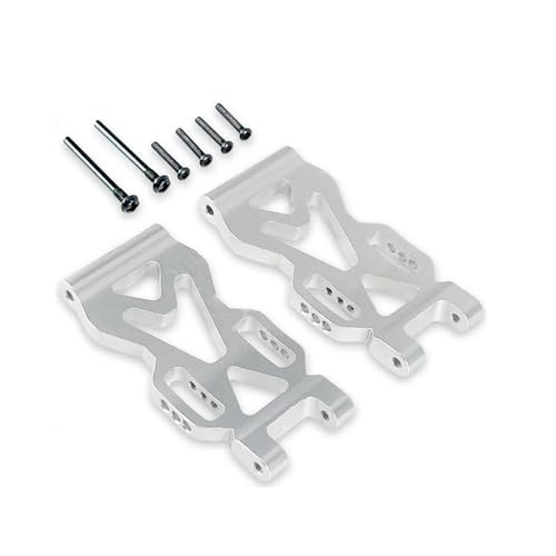 IJOSADON Untere Arme der Hinterradaufhängung aus Aluminium, kompatibel mit den RC-Automodellen 16101, 16102 Pro und 16103. Upgrade-Metallzubehör(Silver) von IJOSADON