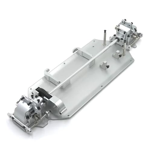 IJOSADON Upgrade Metallbodenplatte Getriebe Differential Center Drive Paket Kompatibel mit 1/12 kompatible RC-Car-Modelle 124016 124017 124018 124019(Silver) von IJOSADON