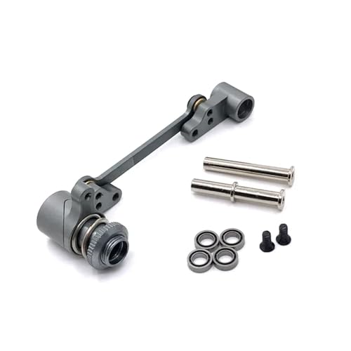 IJOSADON Upgrade der Metalllenkbaugruppe kompatibel mit 144010 144001 144002 124016 127017 124018 124019 1/14 RC-Autoteile(Light Grey) von IJOSADON