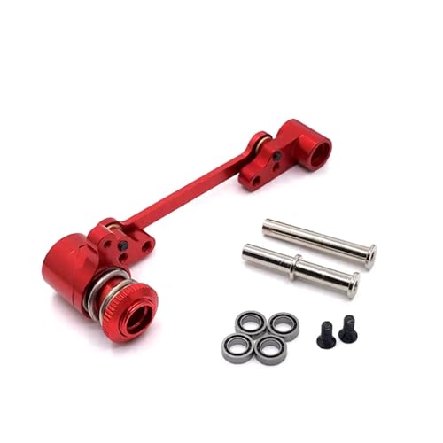 IJOSADON Upgrade der Metalllenkbaugruppe kompatibel mit 144010 144001 144002 124016 127017 124018 124019 1/14 RC-Autoteile(RED) von IJOSADON
