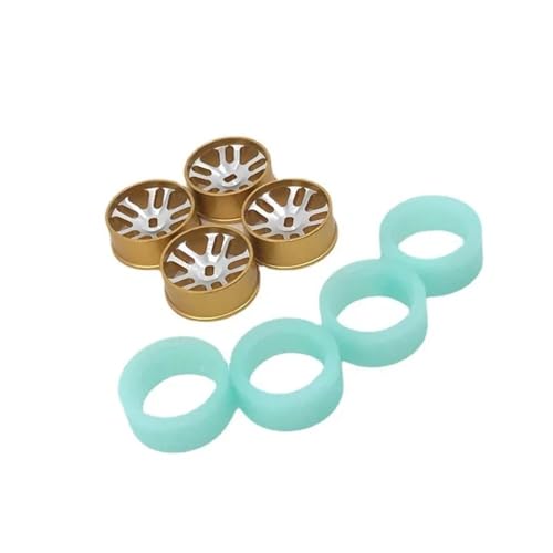 IJOSADON Verbesserte 24-mm-beleuchtete Rennräder Kompatibel mit RC-Autos im Maßstab 1:28, kompatibel mit den Modellen 284131 K989 K969 K979 K999 P929 P939 Iw04m(Yellow) von IJOSADON