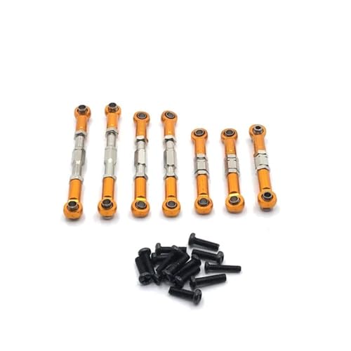 IJOSADON Verstellbare Metall-Nachrüst-Zugstange, kompatibel mit 1/12 RC-Autoteilen BG1513 BG1518(Yellow) von IJOSADON