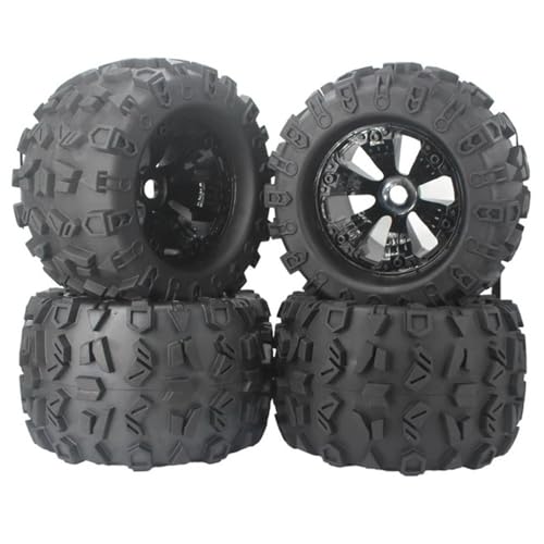 IJOSADON Vorgeklebter RC-Reifen- und Felgensatz im Maßstab 1:8, kompatibel mit verschiedenen Modellen, einschließlich Maxx Tmaxx E-Revo Revo 3.3 und(4PCS GLUED) von IJOSADON