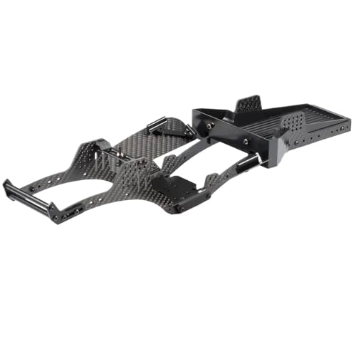 Niedriger Schwerpunkt Kohlefaser -Chassis -Kit mit Betrügerbett Kompatibel mit 1/10 RC -Crawler -kompatibel mit AR44 AR45 F10 Achs -Power -Wagen kompatibel(Chassis Kit B) von IJOSADON