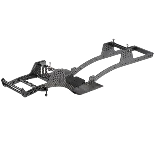 Niedriger Schwerpunkt Kohlefaser -Chassis -Kit mit Betrügerbett Kompatibel mit 1/10 RC -Crawler -kompatibel mit AR44 AR45 F10 Achs -Power -Wagen kompatibel(Chassis Kit C) von IJOSADON