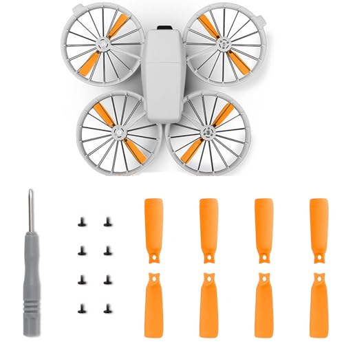 8 Stück Flip-Propellerblätter Requisiten für DJI Flip, Ersatz-Schnellspanner, Flügelblatt, Drohnenpropeller, Ersatzteile (Orange) von IJYHZKE