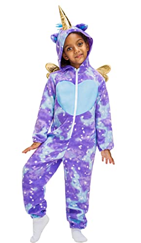 IKALI Einhorn Kostüm für Mädchen Tier Jumpsuit für Halloween Fancy Dress Up Outfit 3-4Jahre von IKALI